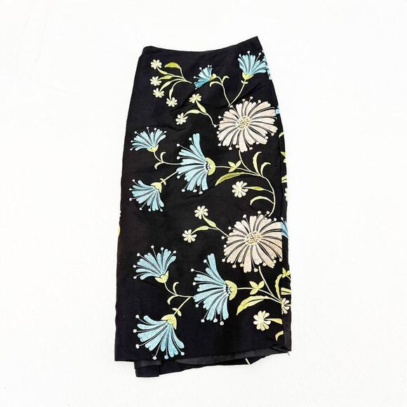 Patrick Christopher Silk Embroidered Flower Pencil Skirt Size 16W - Picture 5 of 5